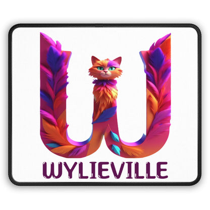 Wylieville Brand Gaming Mouse Pad (White/Purple)