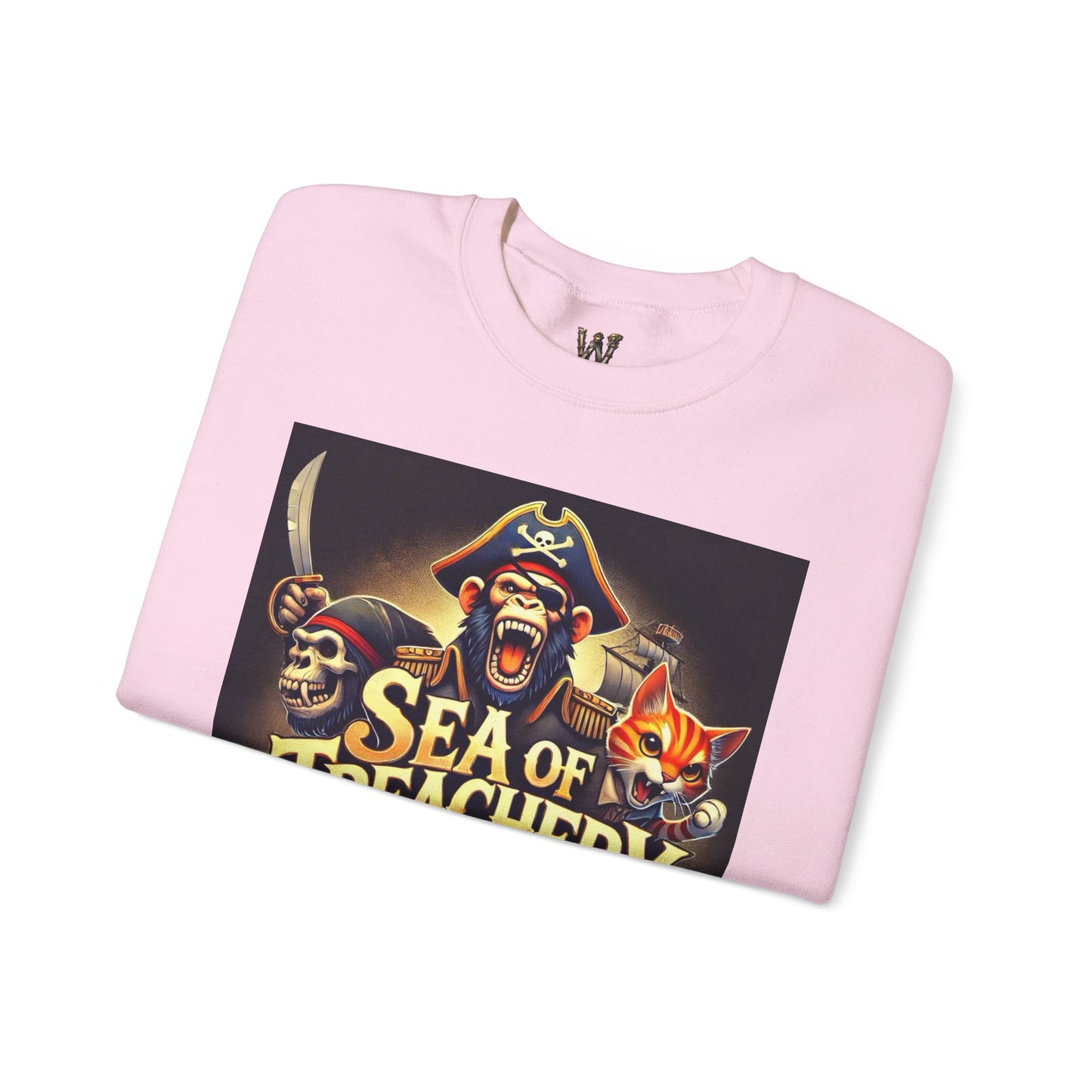 Wylieville After Dark: Sea of Treachery Fun Crewneck Sweatshirt