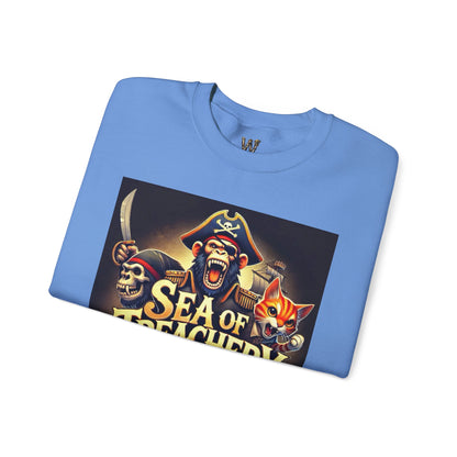 Wylieville After Dark: Sea of Treachery Fun Crewneck Sweatshirt