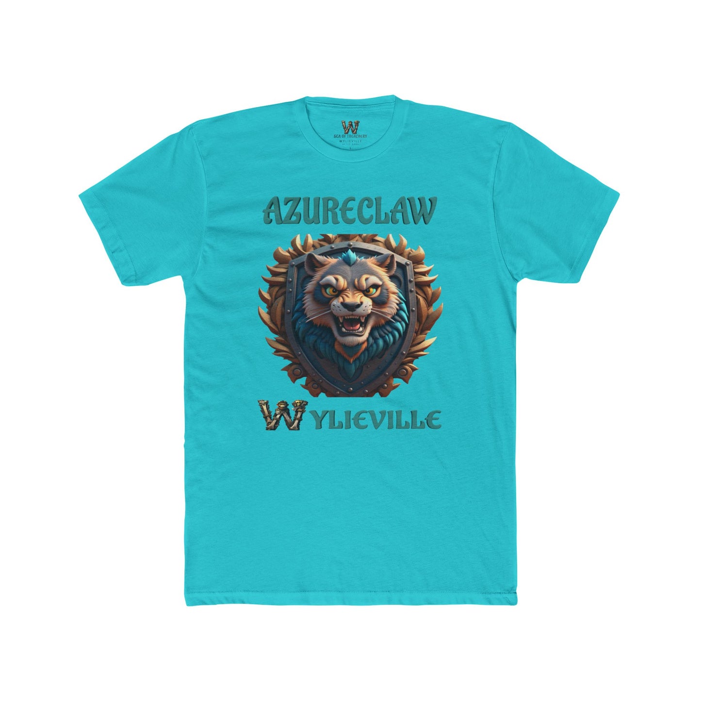 Wylieville After Dark: AzureClaw Unisex Cotton Crew Tee