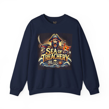 Wylieville After Dark: Sea of Treachery Fun Crewneck Sweatshirt