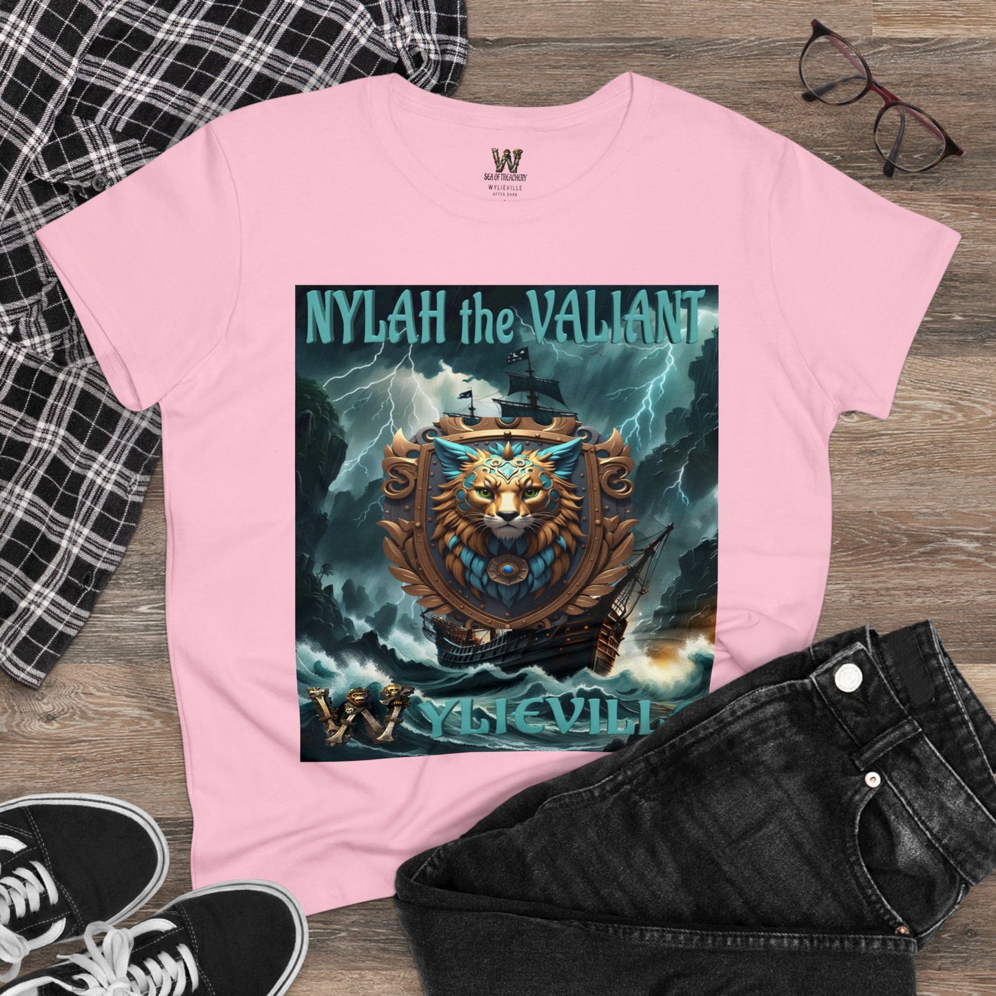 Wylieville After Dark: Nylah the Valiant Cove Midweight Cotton Tee