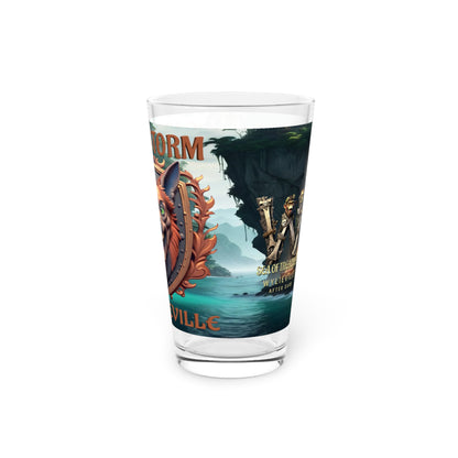 Wylieville After Dark: Onyx Storm Pint Glass, 16oz