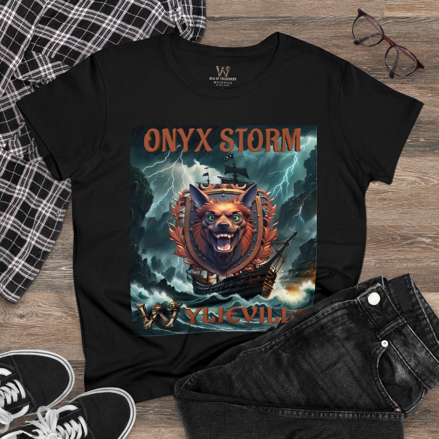 Wylieville After Dark: Onyx Storm Cove Midweight Cotton Tee