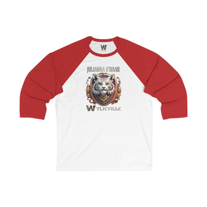 Wylieville After Dark: Julianna O’Roar Unisex 3\4 Sleeve Baseball Tee