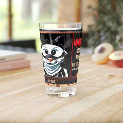 Wylieville After Dark: Ratty the Rat Pint Glass, 16oz