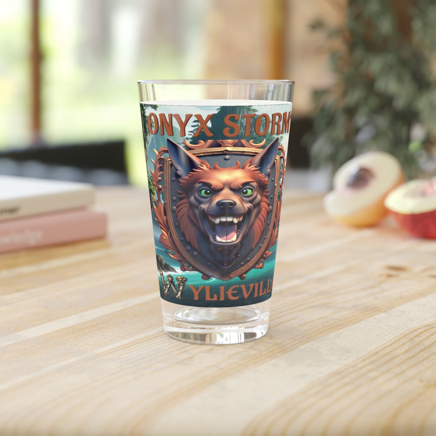 Wylieville After Dark: Onyx Storm Pint Glass, 16oz