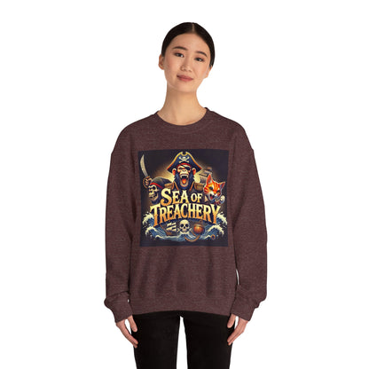 Wylieville After Dark: Sea of Treachery Fun Crewneck Sweatshirt