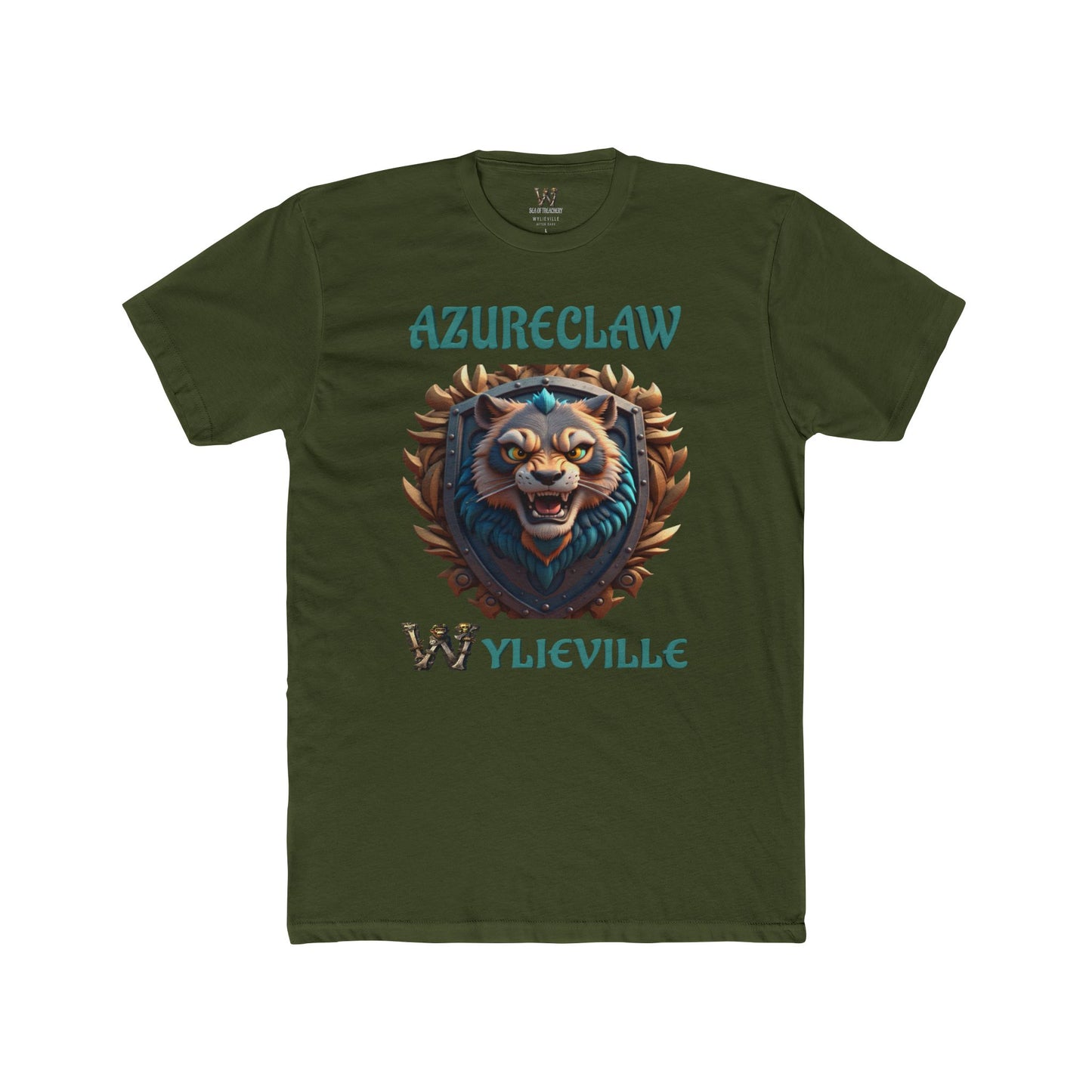 Wylieville After Dark: AzureClaw Unisex Cotton Crew Tee