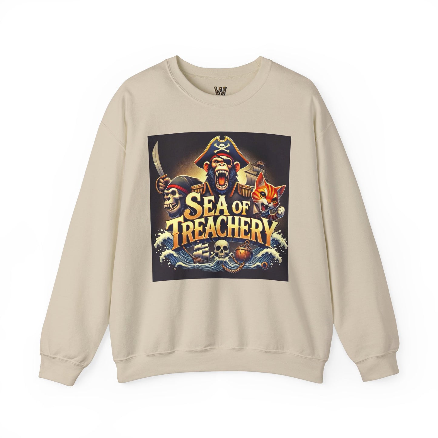 Wylieville After Dark: Sea of Treachery Fun Crewneck Sweatshirt