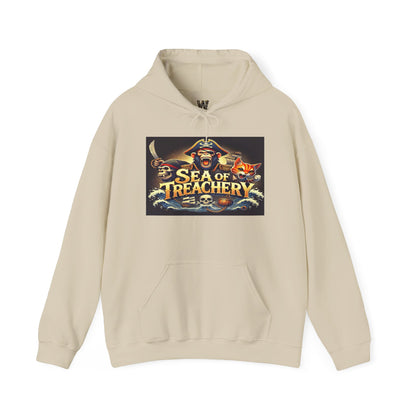 Wylieville After Dark: Sea of Treasury Unisex Fun Hooded Sweatshirt