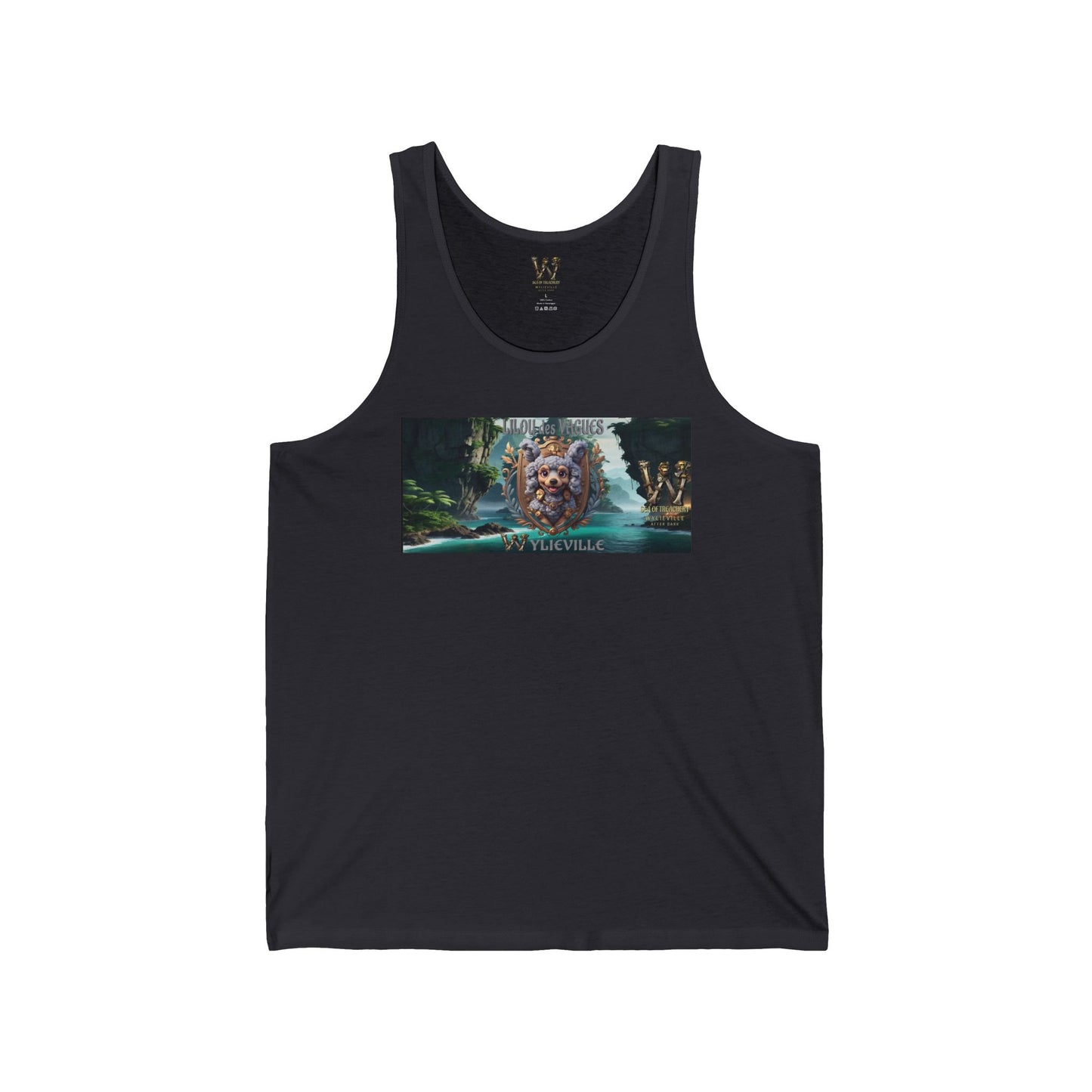 Wylieville After Dark: Lilou des Vagues Day Cove Unisex Jersey Tank