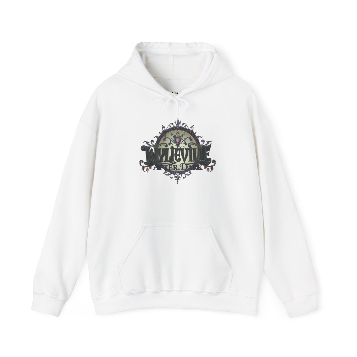 Wylieville After Dark: Unisex Heavy Hooded Sweatshirt