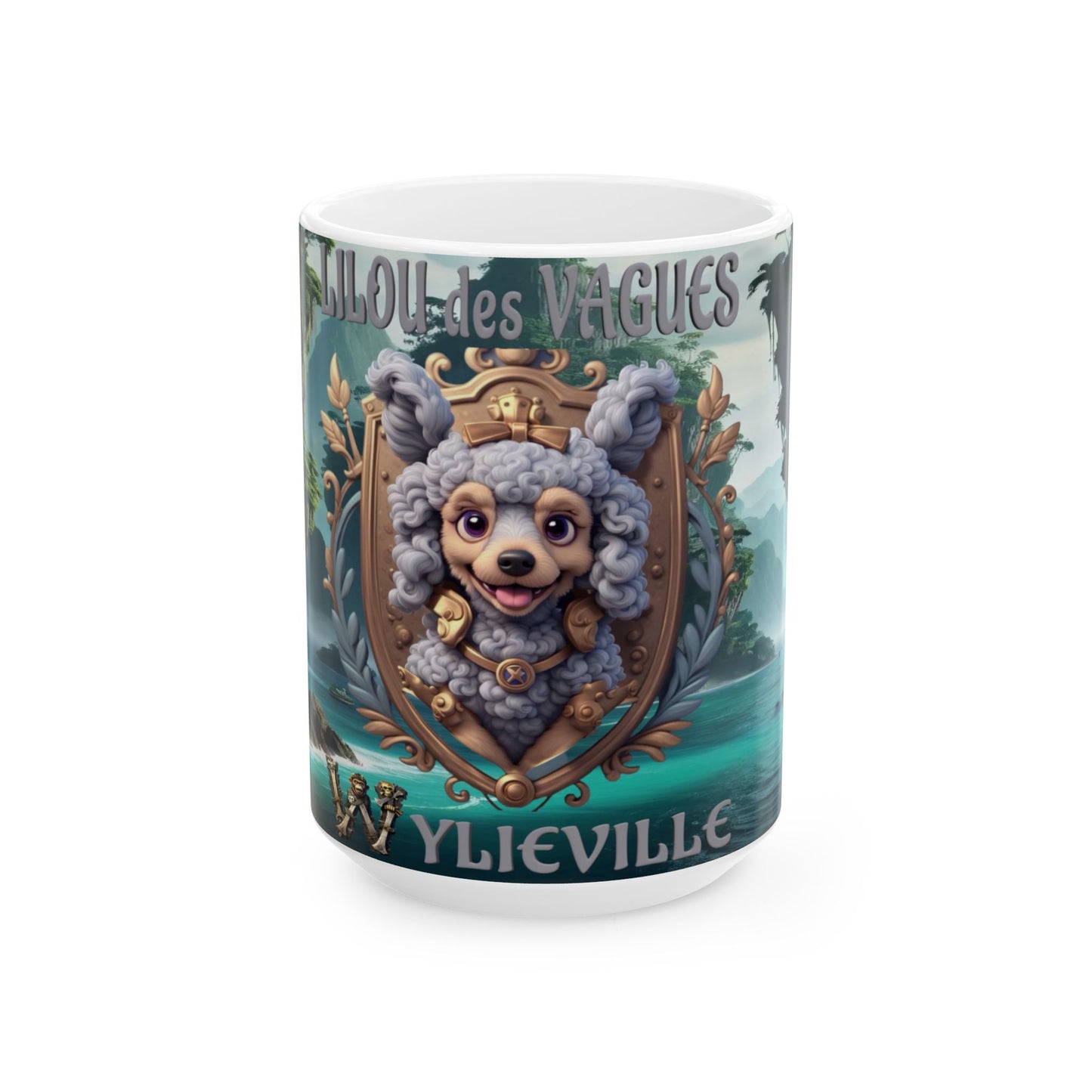 Wylieville After Dark: Lilou des Vagues Day Cove Ceramic Mug, (15oz)