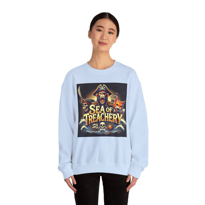 Wylieville After Dark: Sea of Treachery Fun Crewneck Sweatshirt