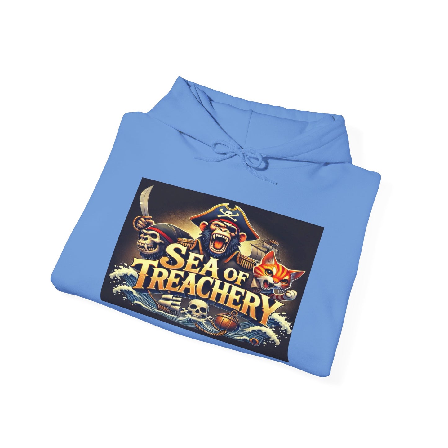 Wylieville After Dark: Sea of Treasury Unisex Fun Hooded Sweatshirt