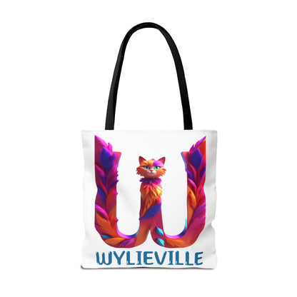 Wylieville Brand Tote Bag - White/Blue