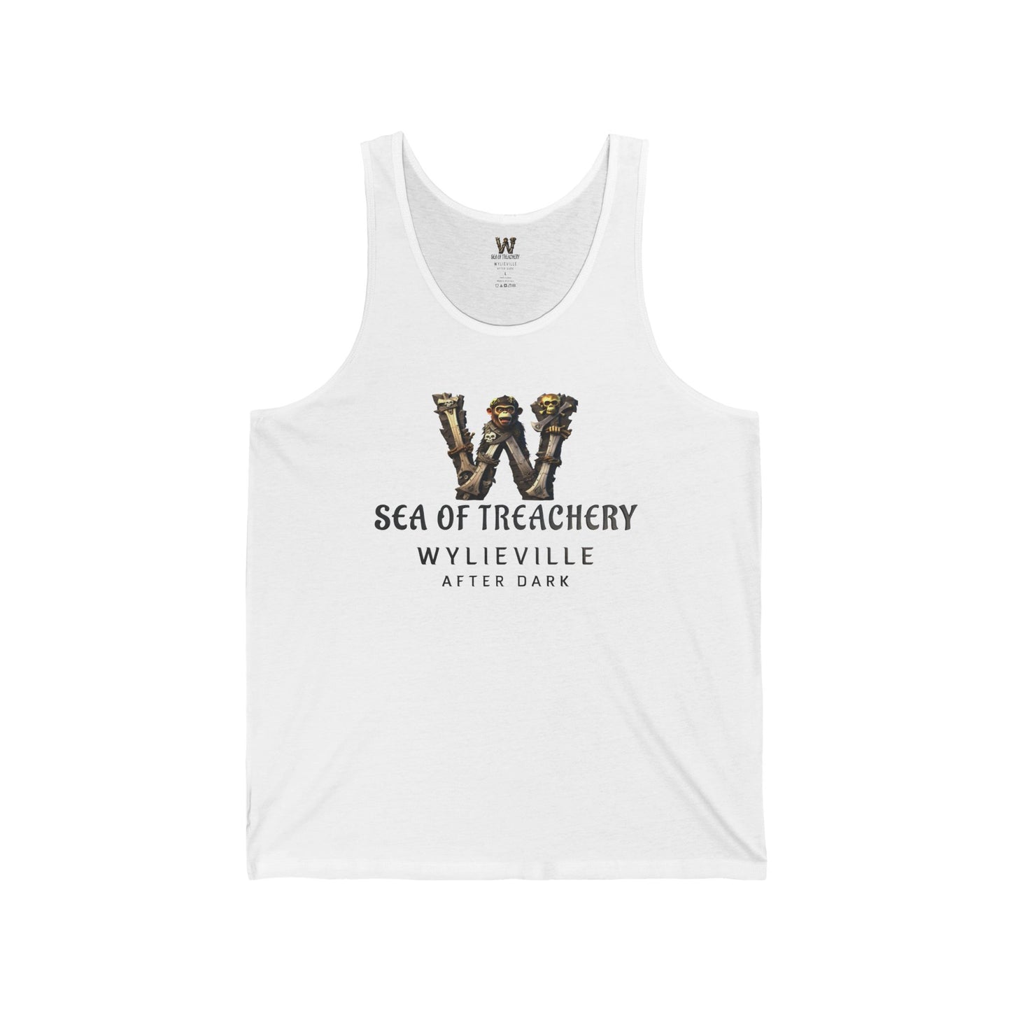 Wylieville After Dark: Sea of Treachery Logo Unisex Jersey Tank