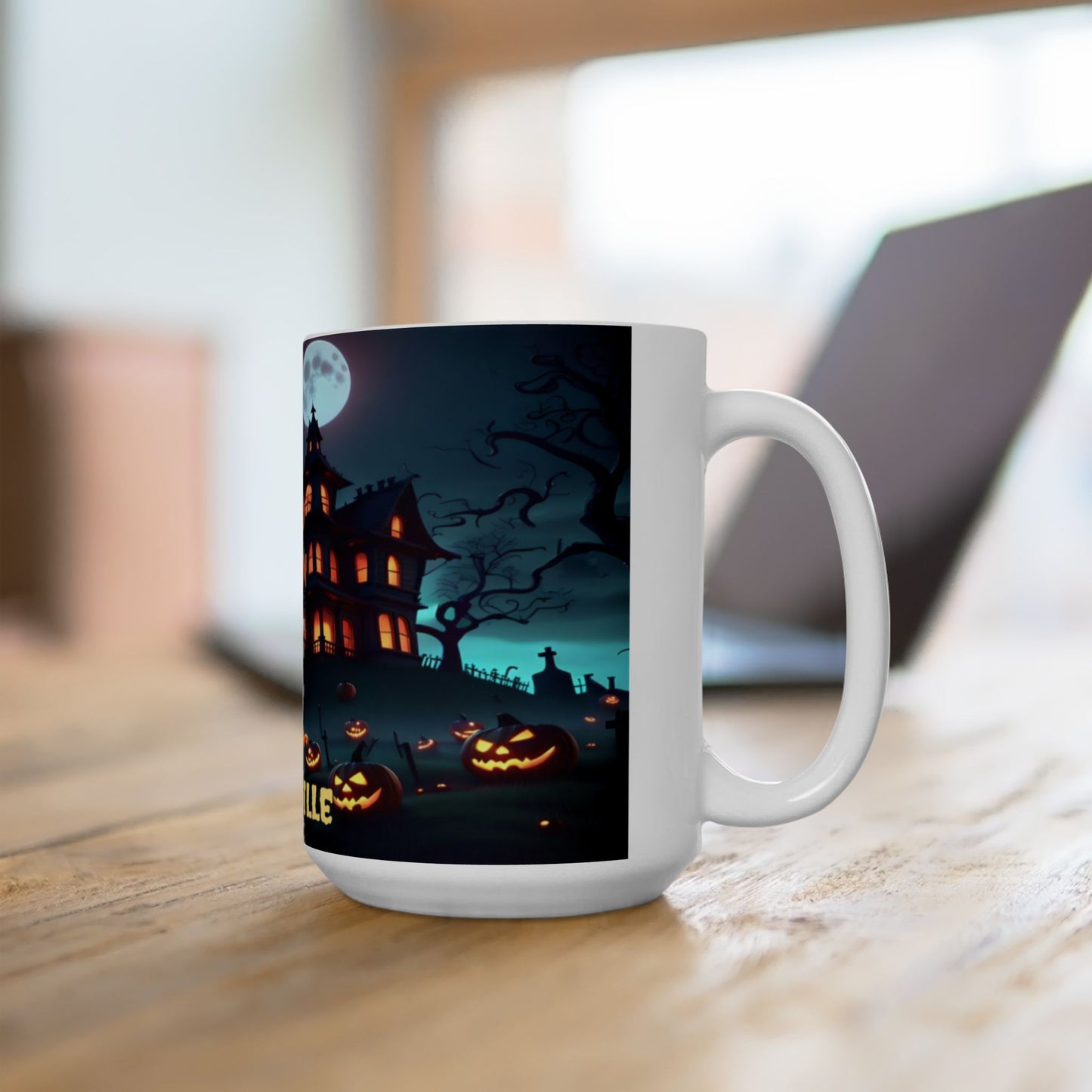 Wylieville: Haunted Mansion Ceramic Mug, (15oz)