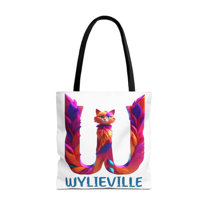 Wylieville Brand Tote Bag - White/Blue