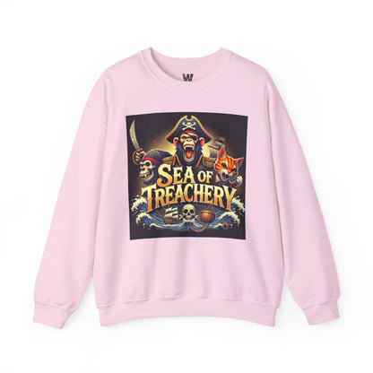 Wylieville After Dark: Sea of Treachery Fun Crewneck Sweatshirt