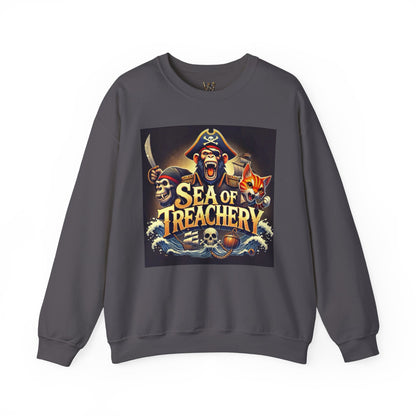 Wylieville After Dark: Sea of Treachery Fun Crewneck Sweatshirt