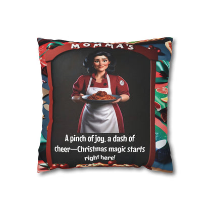 Wylieville: Momma Cannoli's Pinch of Christmas Spun Polyester Square Pillowcase 14