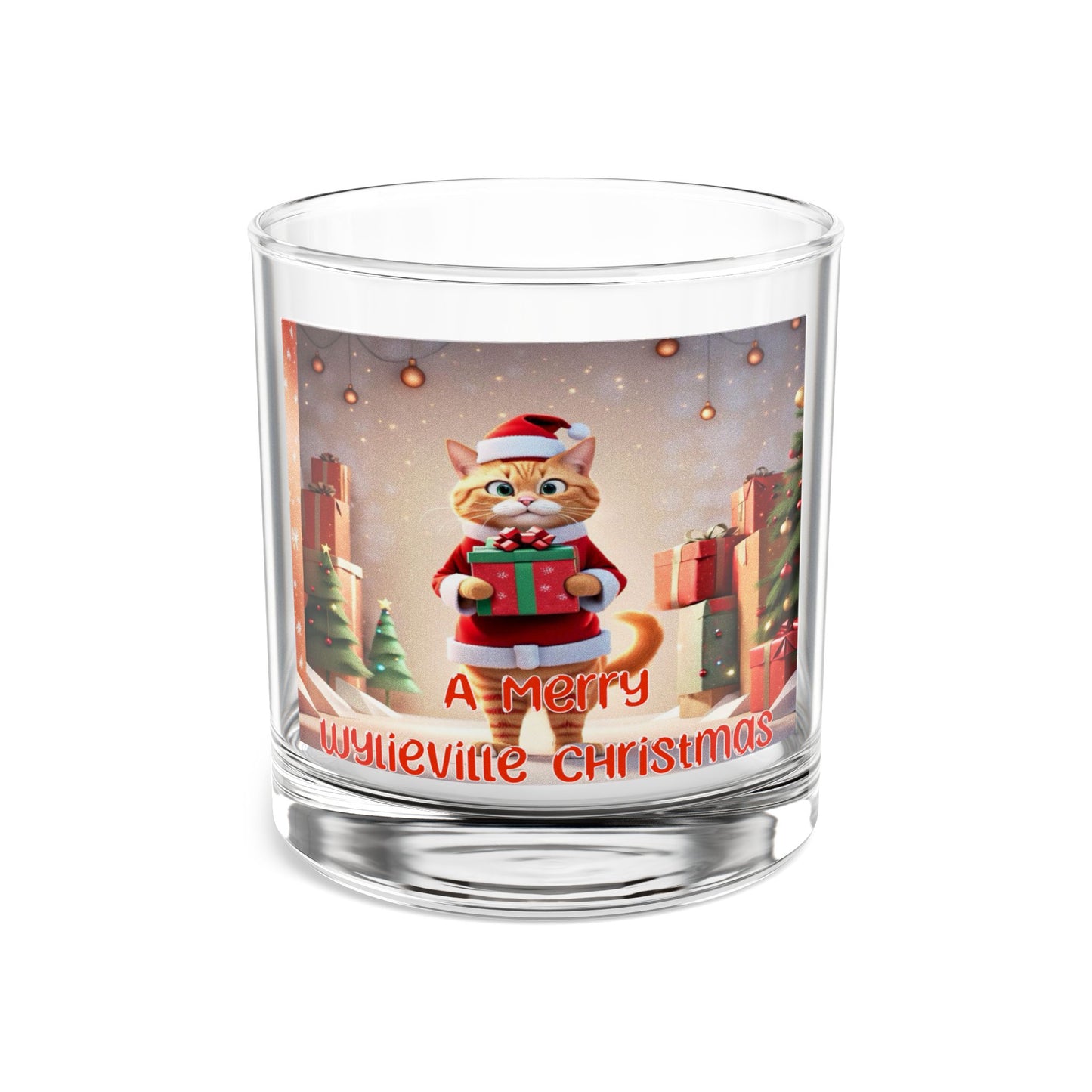 A Merry Wylieville Christmas Rocks Glass, 10oz