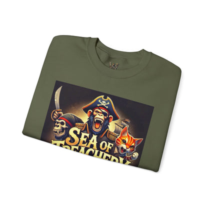 Wylieville After Dark: Sea of Treachery Fun Crewneck Sweatshirt