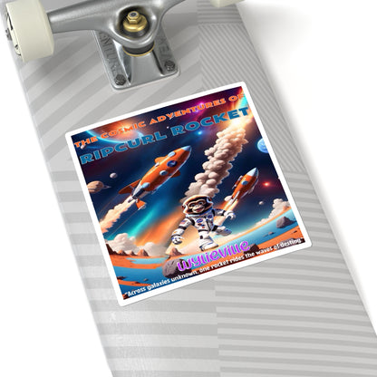 Wylieville: The Cosmic Adventures of RipCurl Rocket Square Stickers