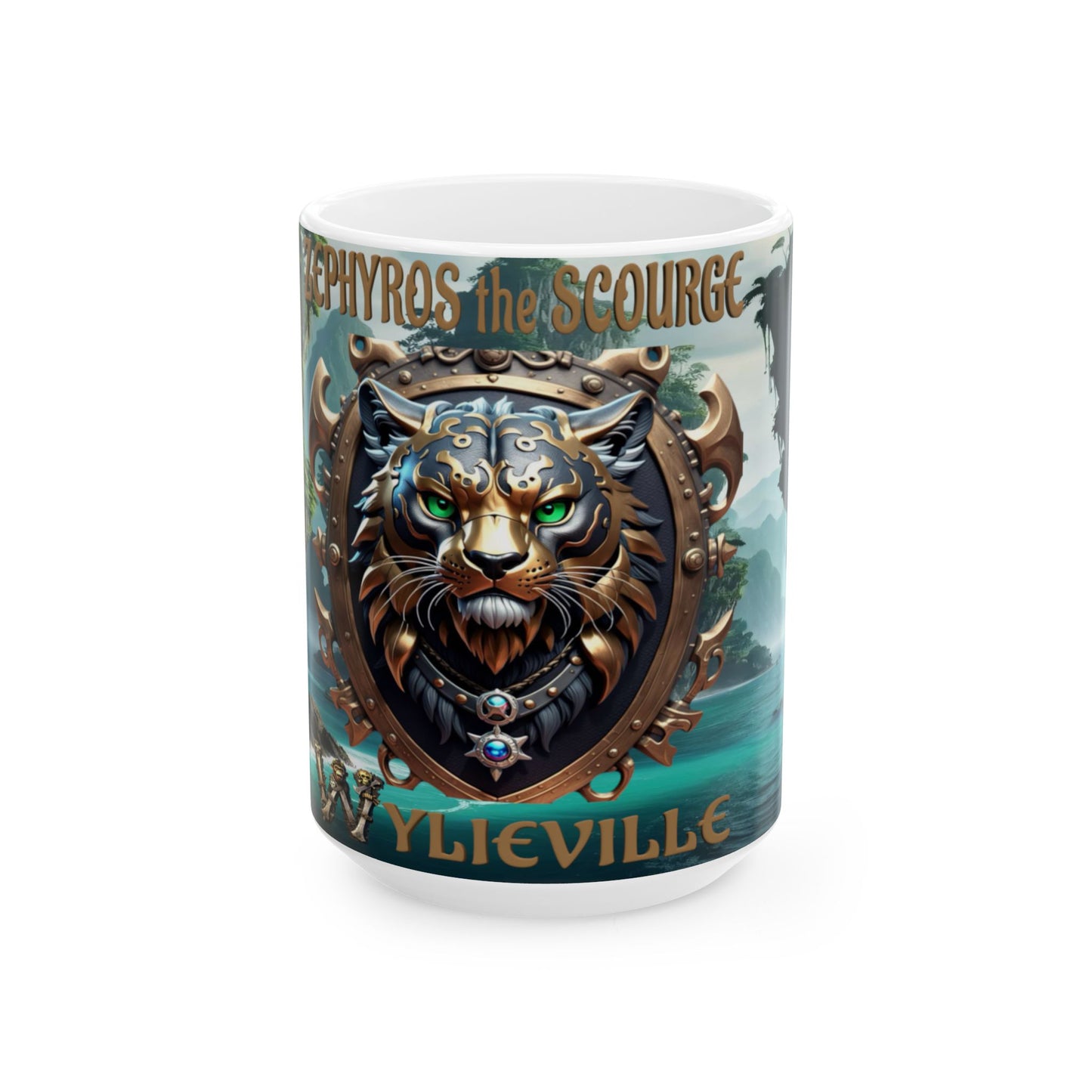 Wylieville After Dark: Zephyros the Scourge Ceramic Mug, (15oz)