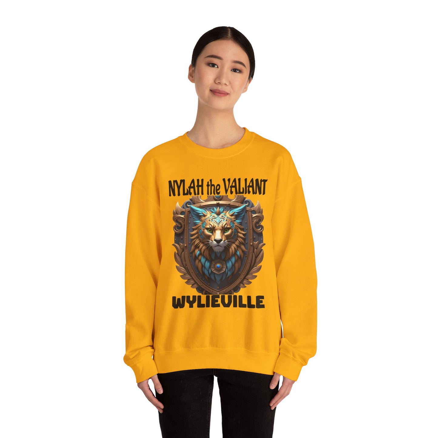 Wylieville After Dark: Nylah the Valiant  Heavy Blend Crewneck Sweatshirt