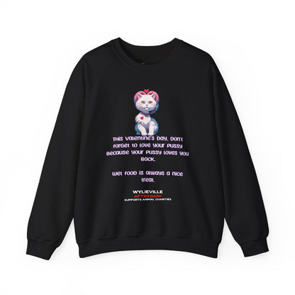 Wylieville After Dark: EU Valentine's Day Unisex Heavy Crewneck American Sizing Sweatshirt