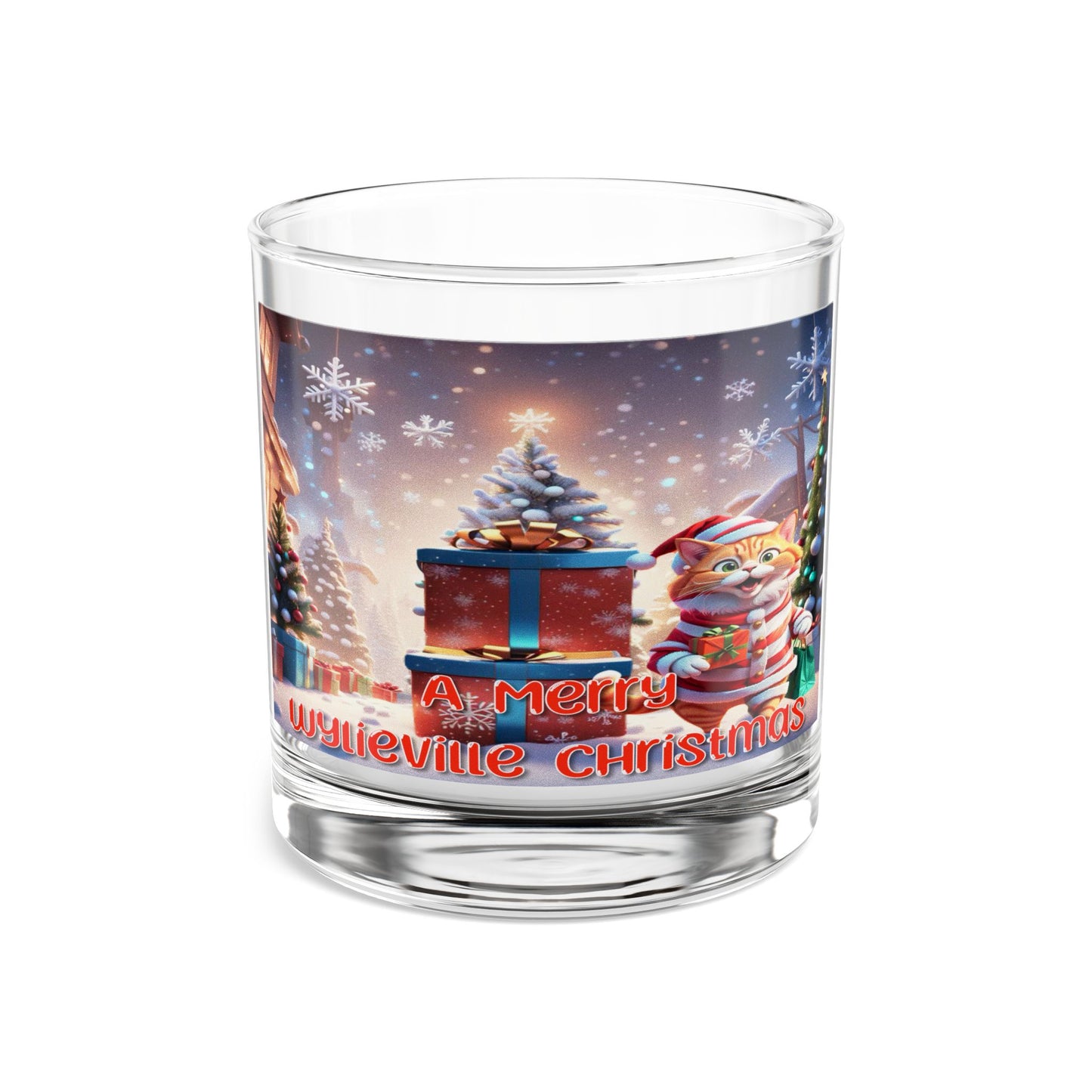 A Merry Wylieville Christmas On The Rocks Glass, 10oz