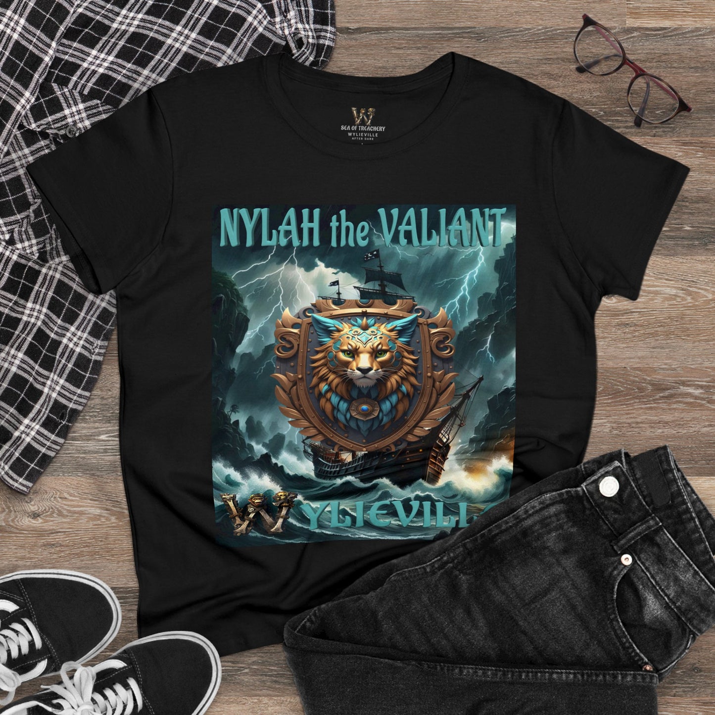 Wylieville After Dark: Nylah the Valiant Cove Midweight Cotton Tee