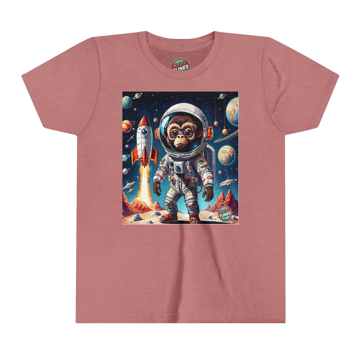 Wylie Tunes: Rocket Illustration Youth Short Sleeve Tee