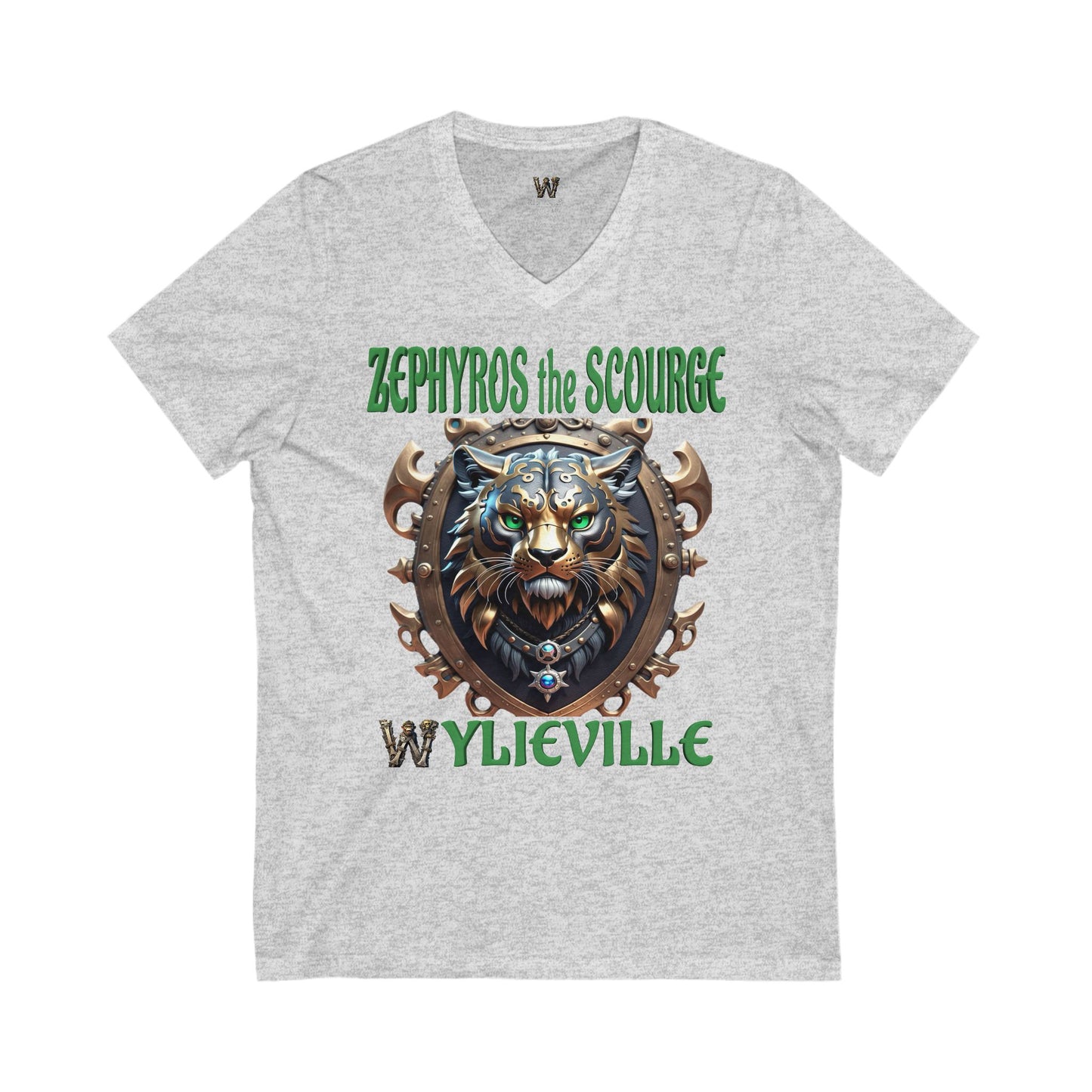 Wylieville After Dark: Sea of Treachery Zephyros Unisex Jersey Short Sleeve V-Neck Tee