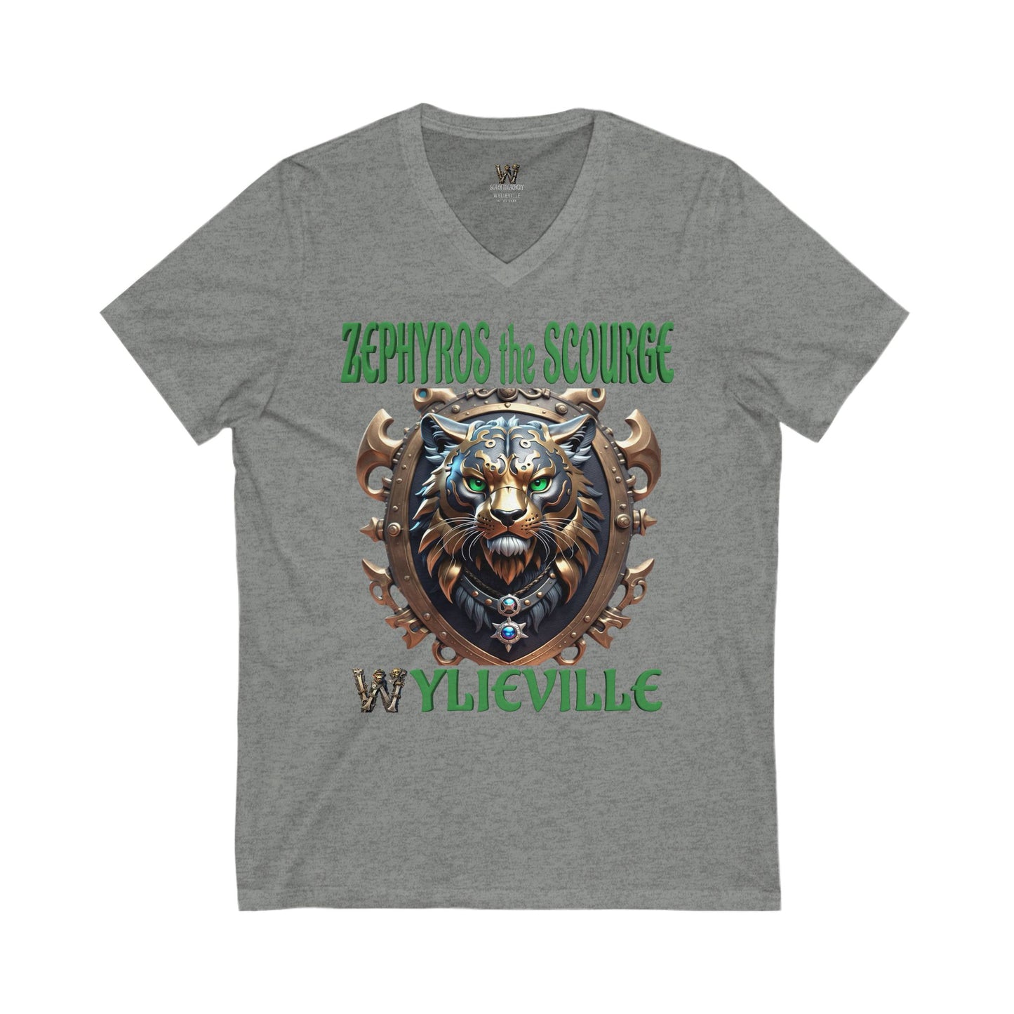 Wylieville After Dark: Sea of Treachery Zephyros Unisex Jersey Short Sleeve V-Neck Tee