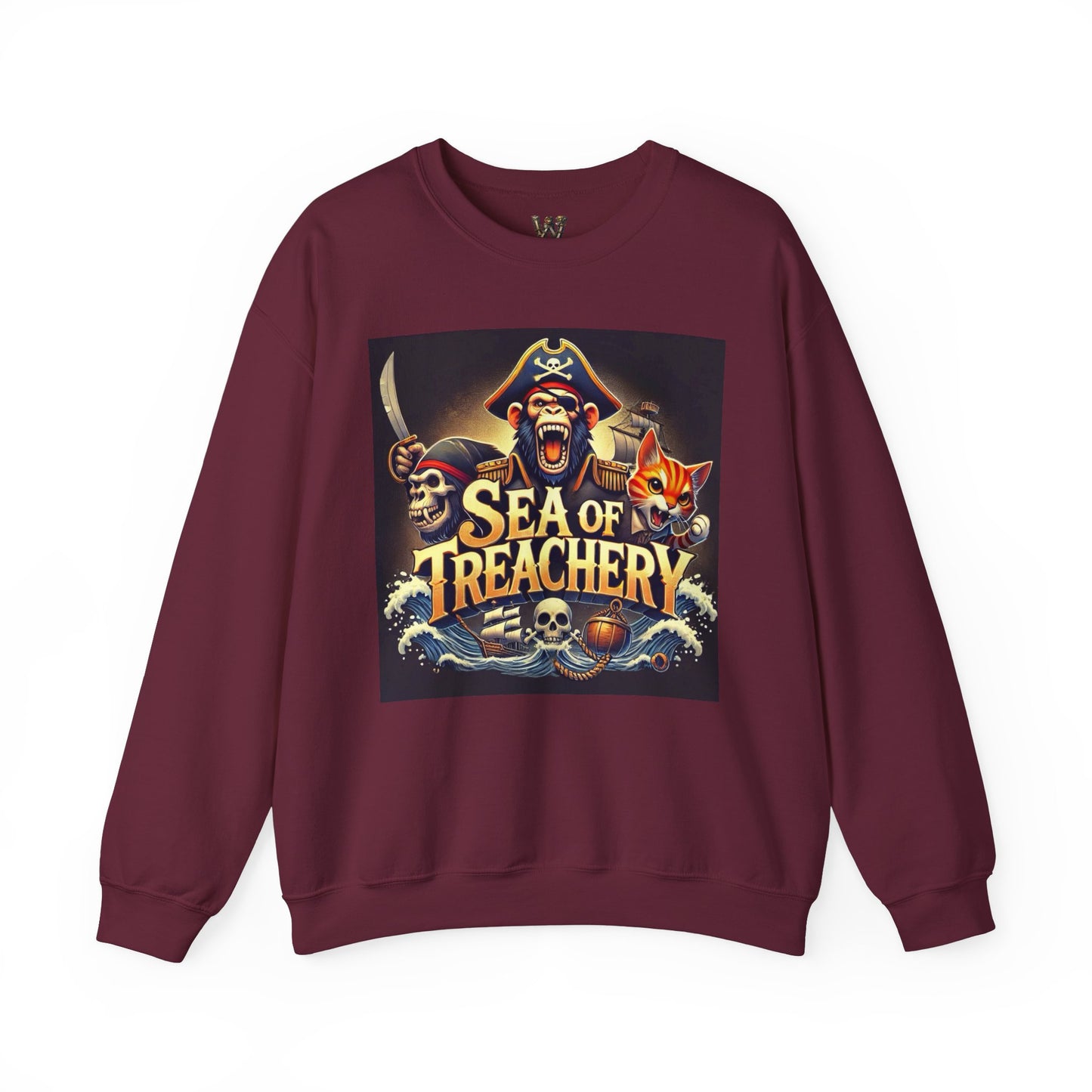 Wylieville After Dark: Sea of Treachery Fun Crewneck Sweatshirt