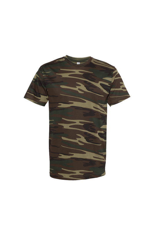 Wylieville After Dark: Green Woodland Camo Tee