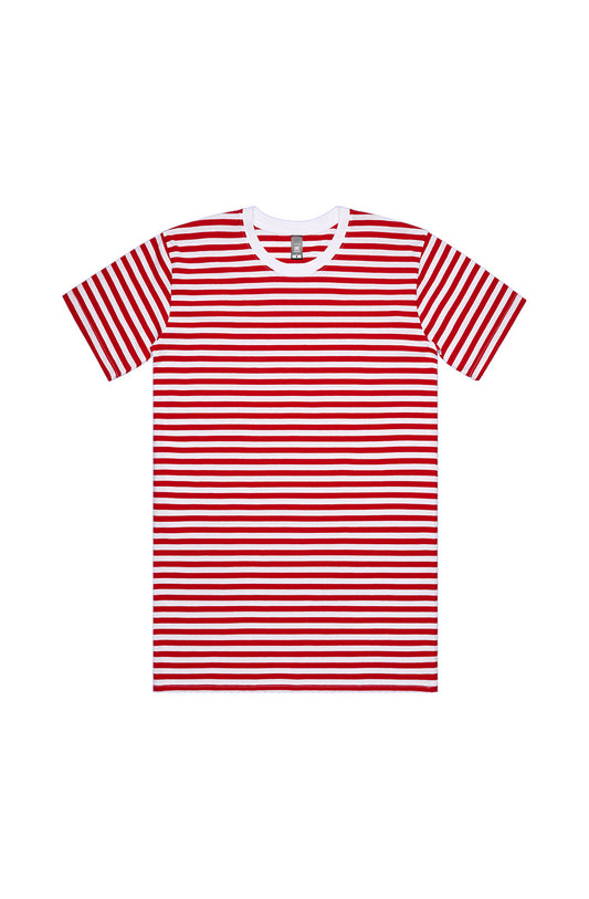 Wylieville After Dark: White Red Stripe Tee