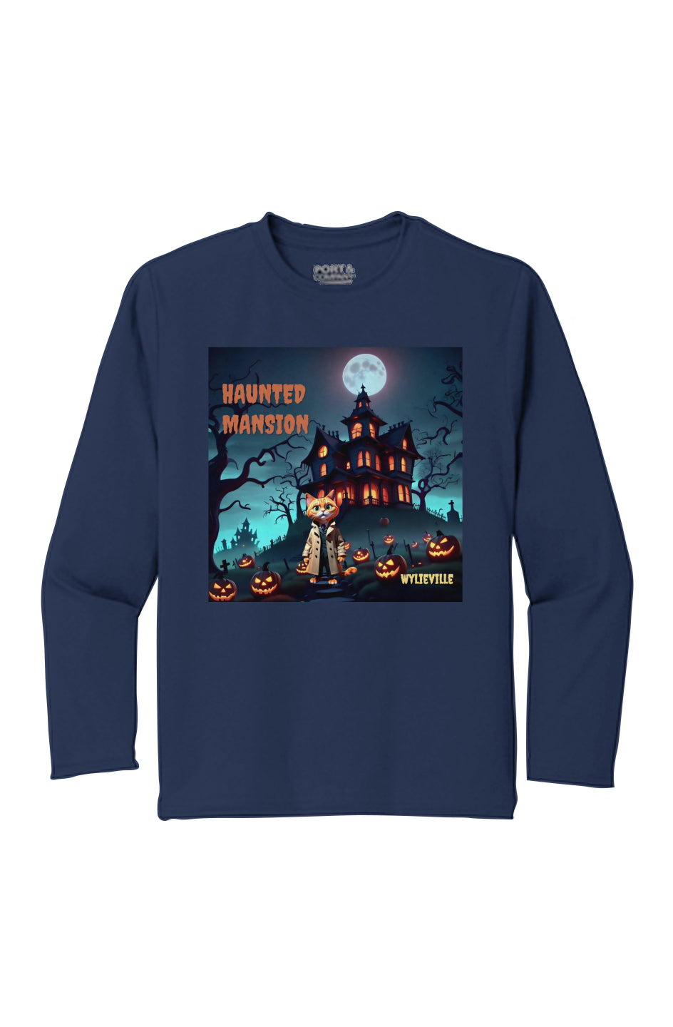 Wylieville: Haunted Mansion Youth LS Performance Tee