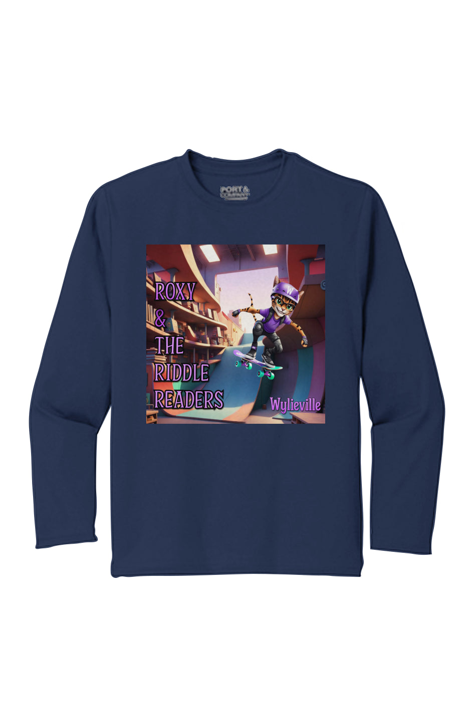 Wylieville: Roxy & The Riddle Readers Youth LS Performance Tee