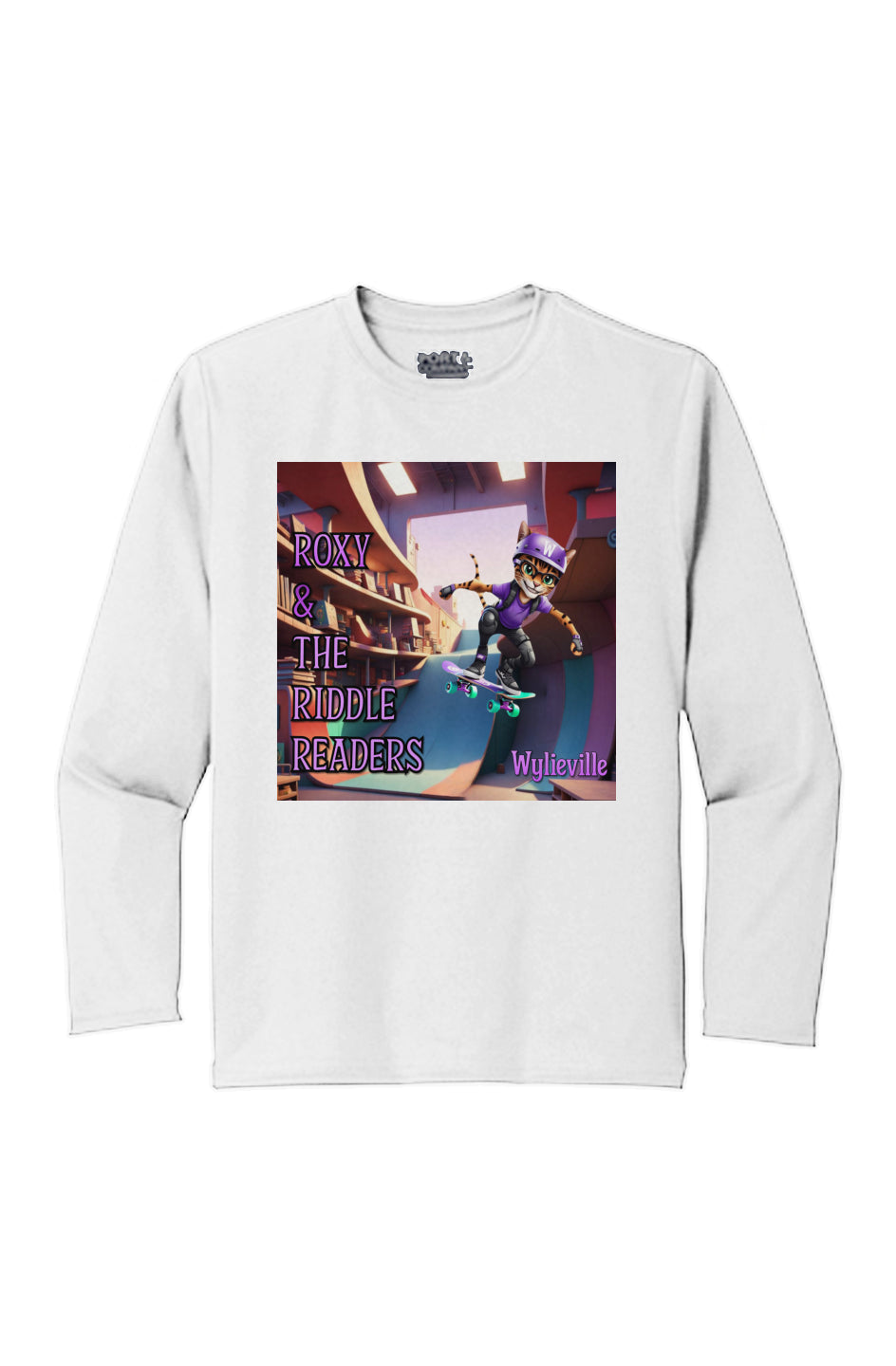 Wylieville: Roxy & The Riddle Readers Youth LS Performance Tee