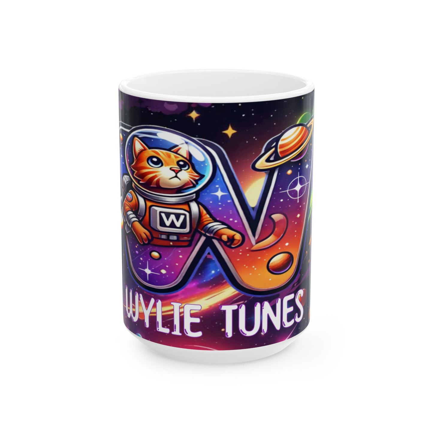 Wylie Tunes: Space Ceramic Mug, (15oz)