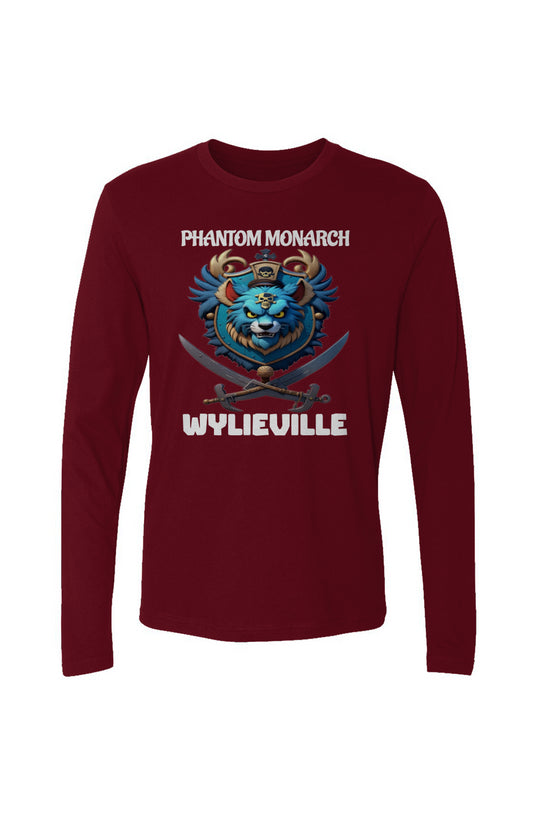 Wylieville After Dark: Phantom Monarch Men's Cotton Long-Sleeve Crew