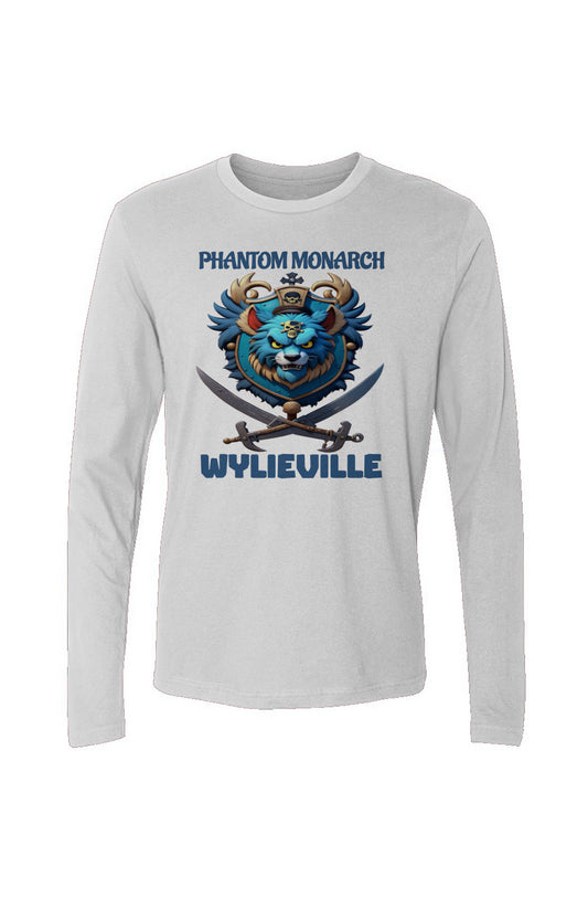 Wylieville After Dark: Phantom Monarch Men's Cotton Long-Sleeve Crew