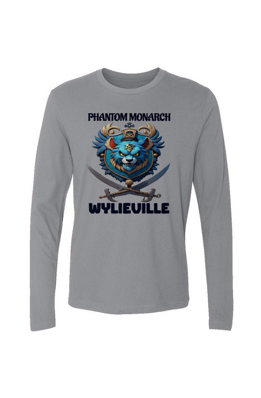 Wylieville After Dark: Phantom Monarch Men's Cotton Long-Sleeve Crew