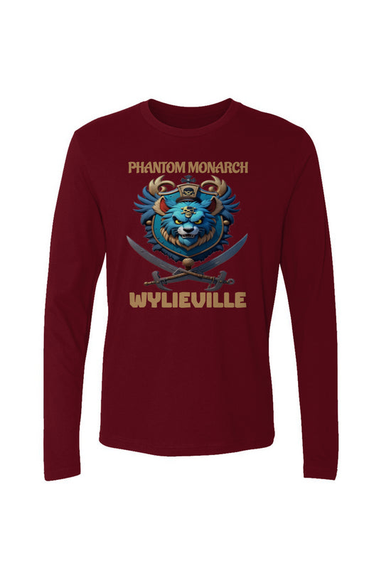 Wylieville After Dark: Phantom Monarch Men's Cotton Long-Sleeve Crew