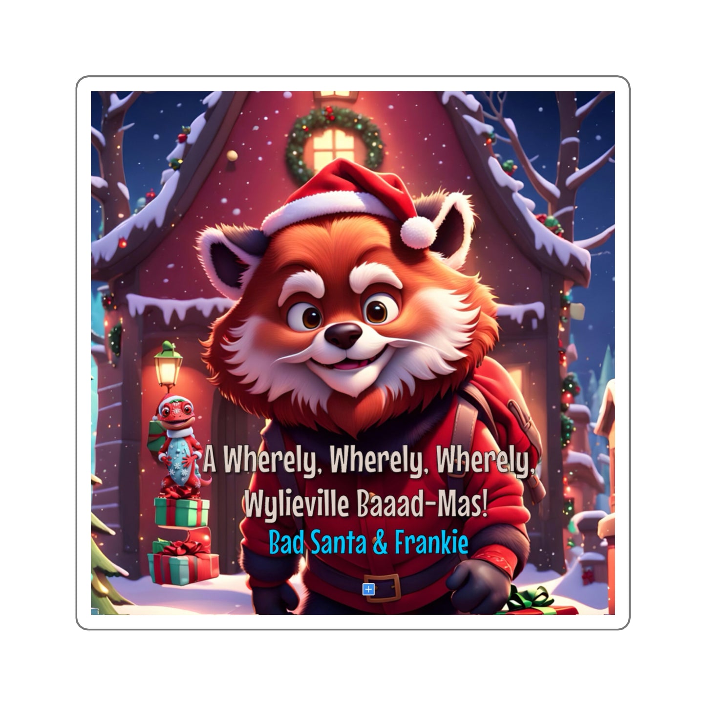 Wylieville: Bad Santa Baaad - Mas! Square Stickers